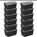 12 pack 55-quart stackable storage tote
