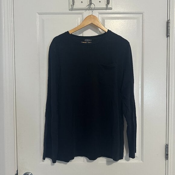 A.P.C Long-Sleeve Black Shirt, Size XXL, MSRP 150