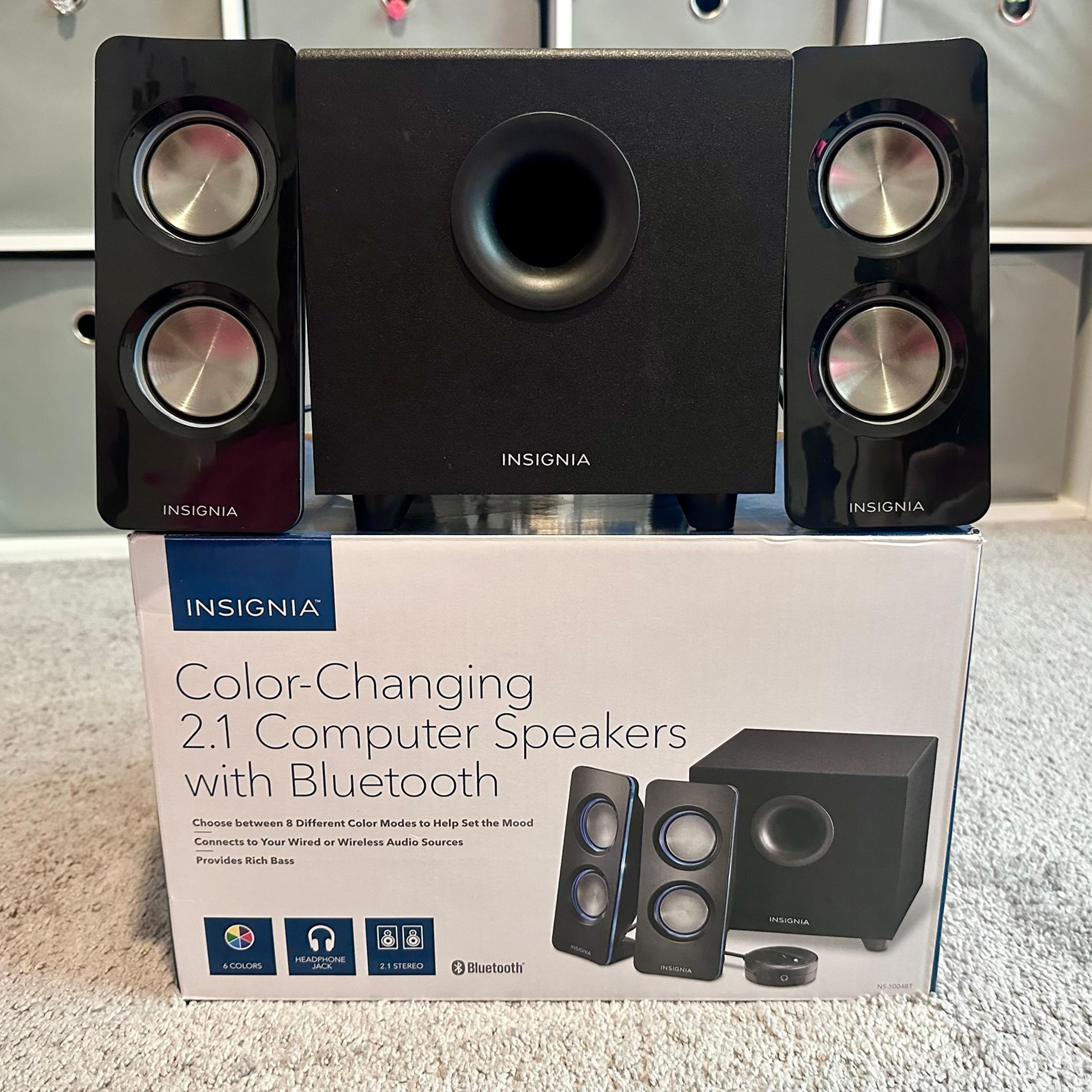 Insignia Color-Changing 2.1 Computer Speaker System Like New