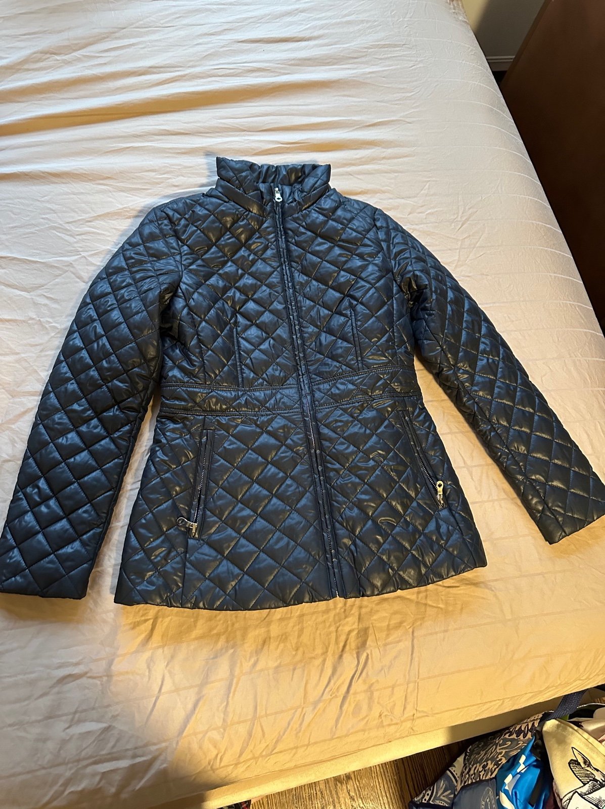 Kate spade black quilted jacket