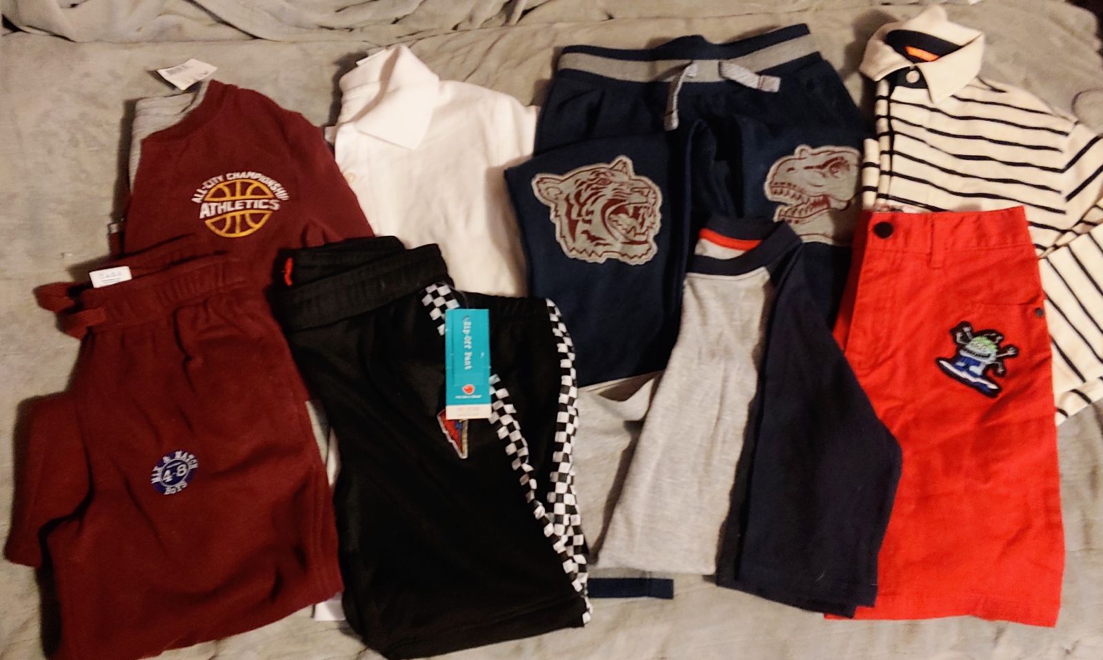Mixed lot of boys 7/8 all NEW pants/shirts/outfits