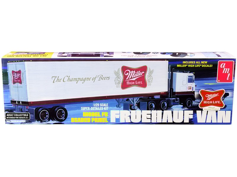 Skill 3 Model Kit Fruehauf FB Beaded Panel Van Trailer Miller 1/25 Scale Model