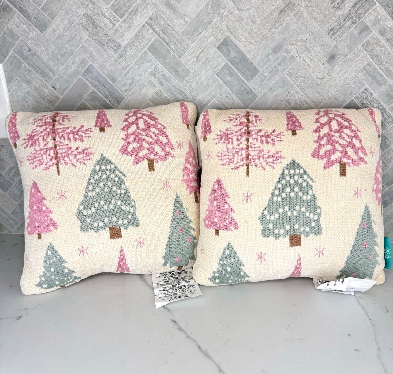 NEW Pastel Christmas Trees Decorative Pillows
