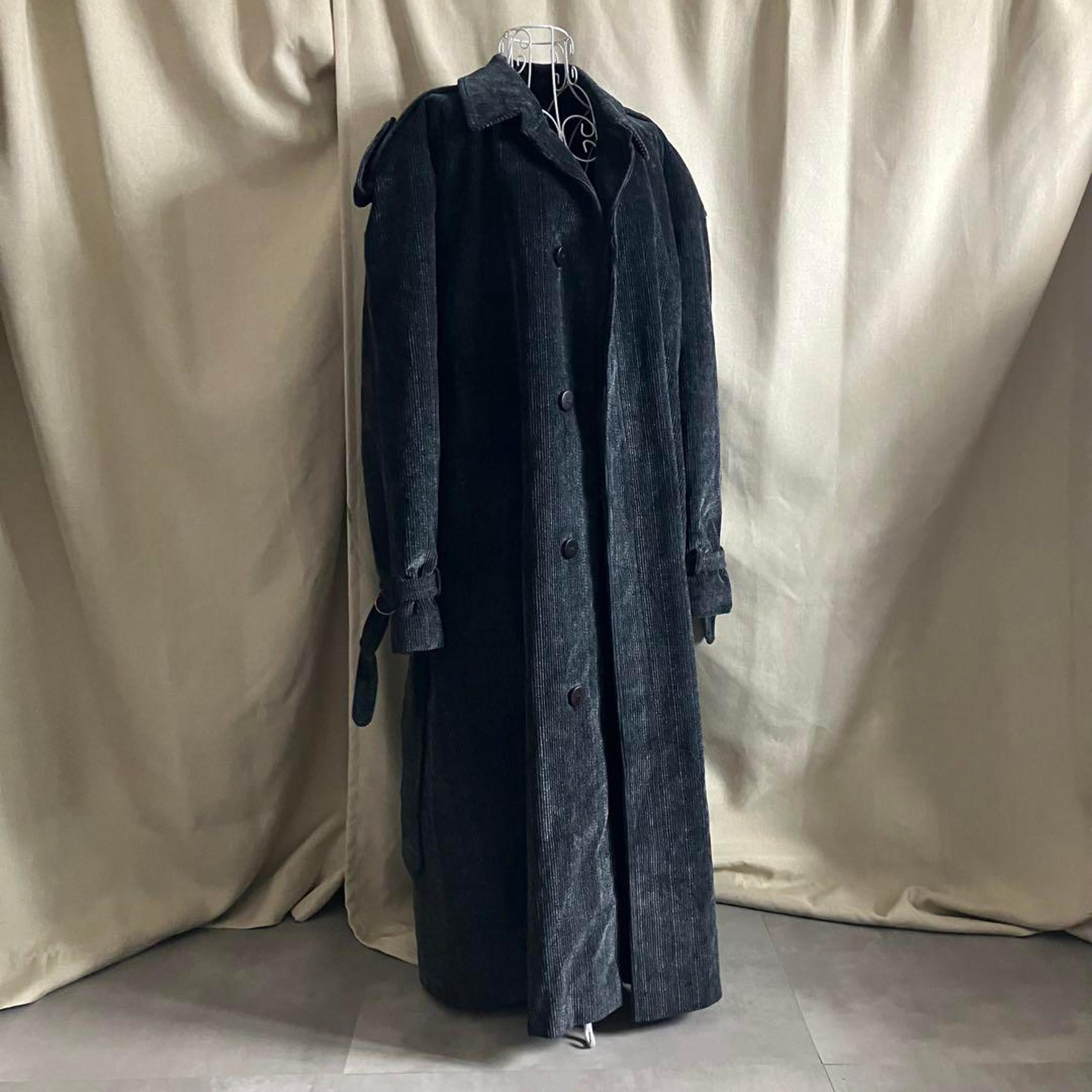 ## Exquisite Christian Dior Trench Coat, Black Corduroy