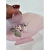 2001 Fenton Hand Painted Pink Chiffon Opalescent Satin Mini Basket S. Miller