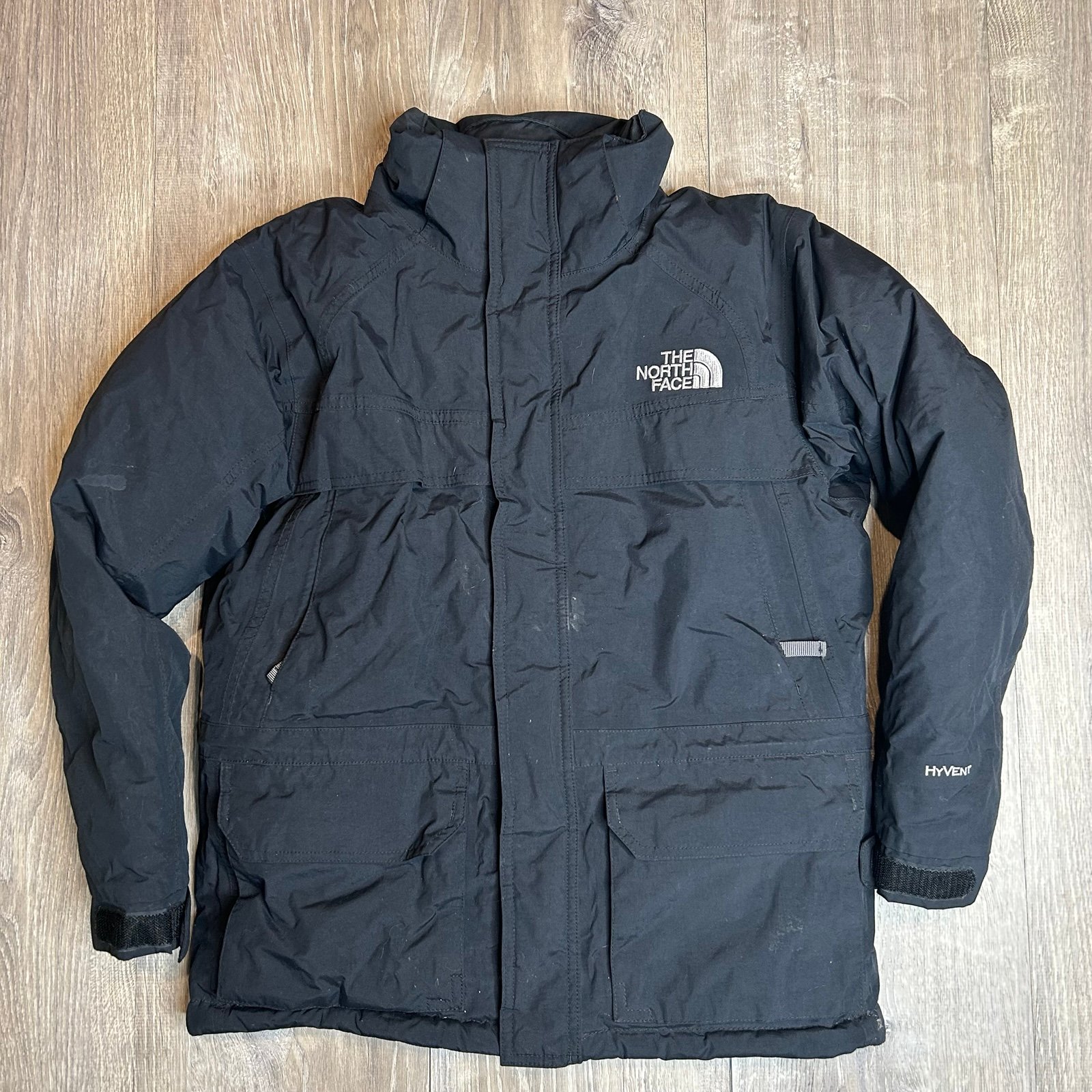 The North Face Boys M Hyvent Down Coat Jacket Black