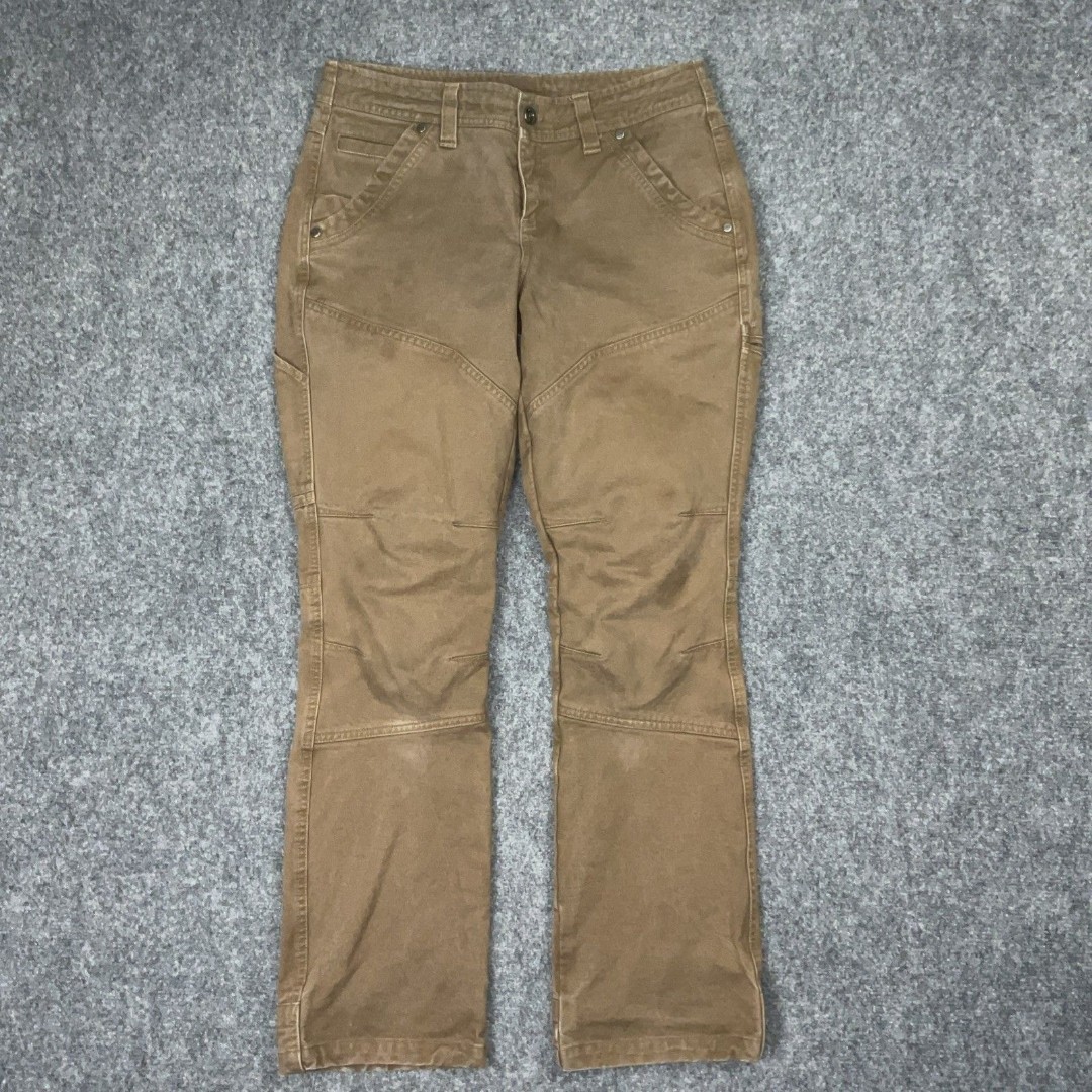 KUHL Pants Womens Size 4 Short Brown RYDR Khaki Workwear Outdoor Rugged