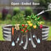 Oval Metal Planter Box, 4x2x1ft Outdoor Gardening Kit Flower Vegetables Helb