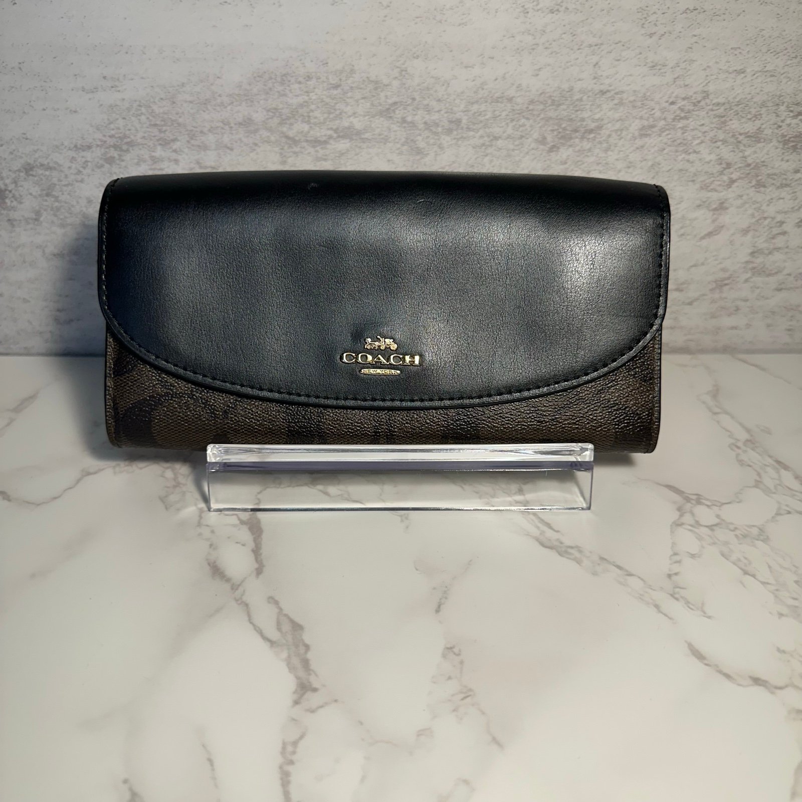 Coach Long Wallet Brown and Black