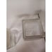 2 Vintage Clear Glass Square Storage Jar Canister Square Glass Lid Collectibles