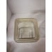 2 Vintage Clear Glass Square Storage Jar Canister Square Glass Lid Collectibles