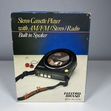 Electro Brand CD 100 CD100 AM/FM Cassette Mini Portable Radio Built-in Speaker