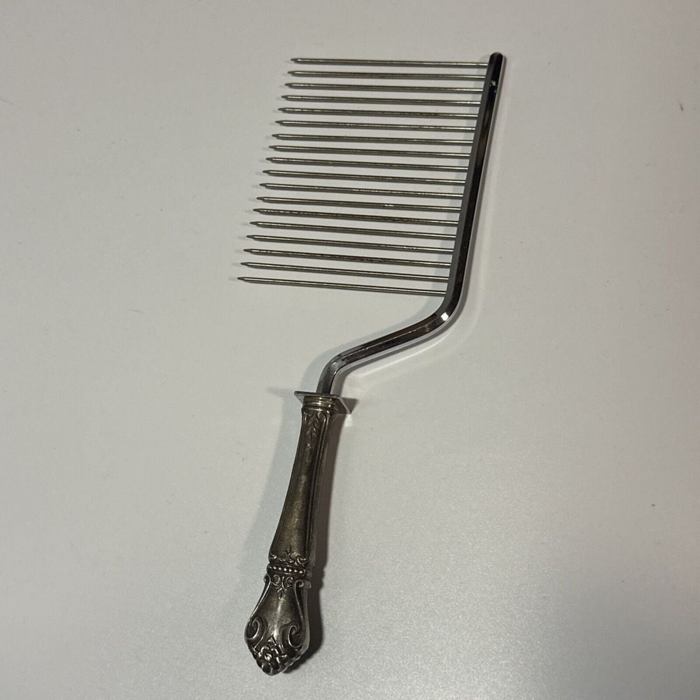 Sterling Vintage WEB Handle w/Stainless Prongs Cake Breaker 10 1/2 Holiday