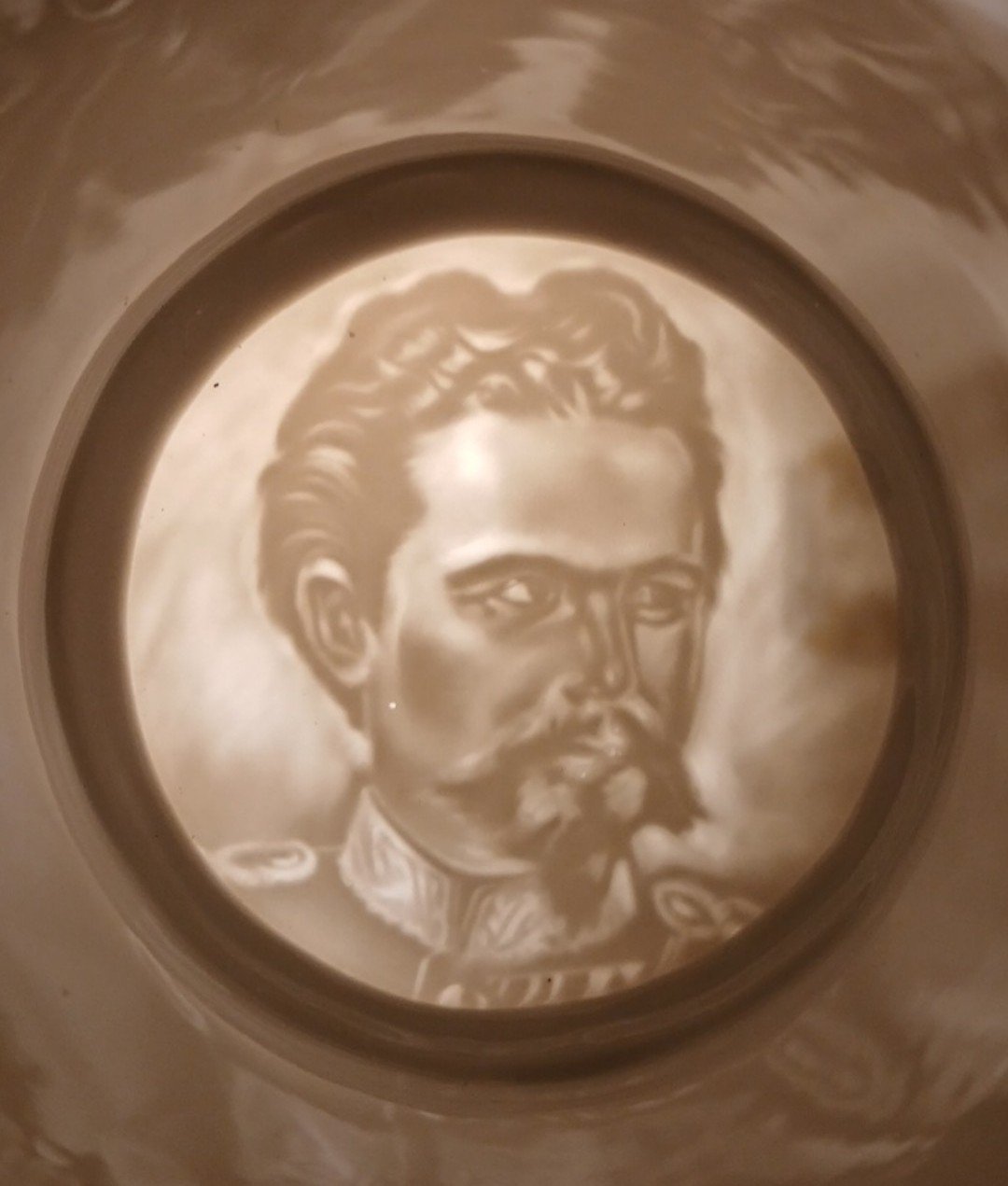 Rare Josef Obermaier/Bein Zinn Porcelain-Pewter-Lithophane Stein
