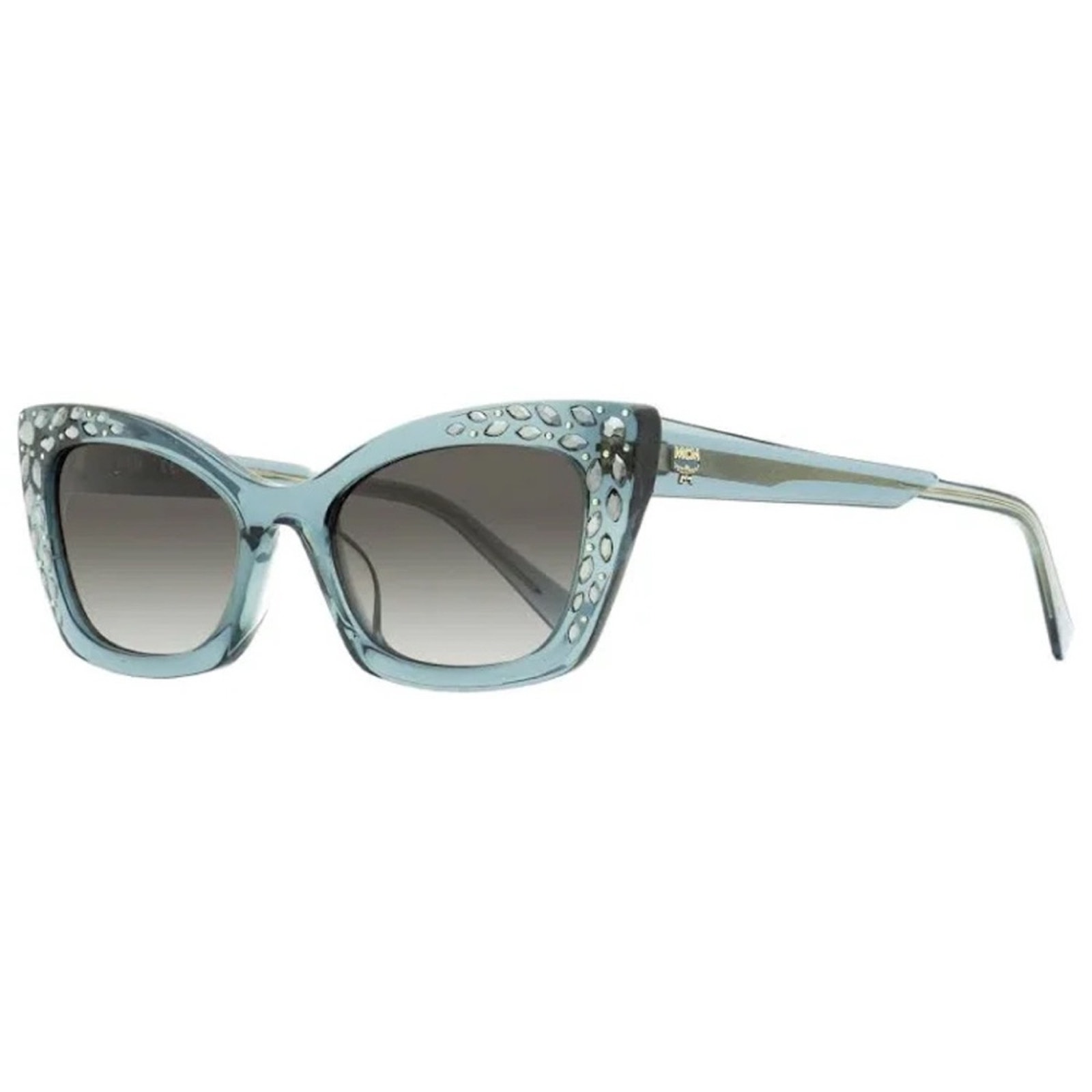 MCM Blue Crystal Embellished Gradient Cat Eye Sunglasses New Retails 575