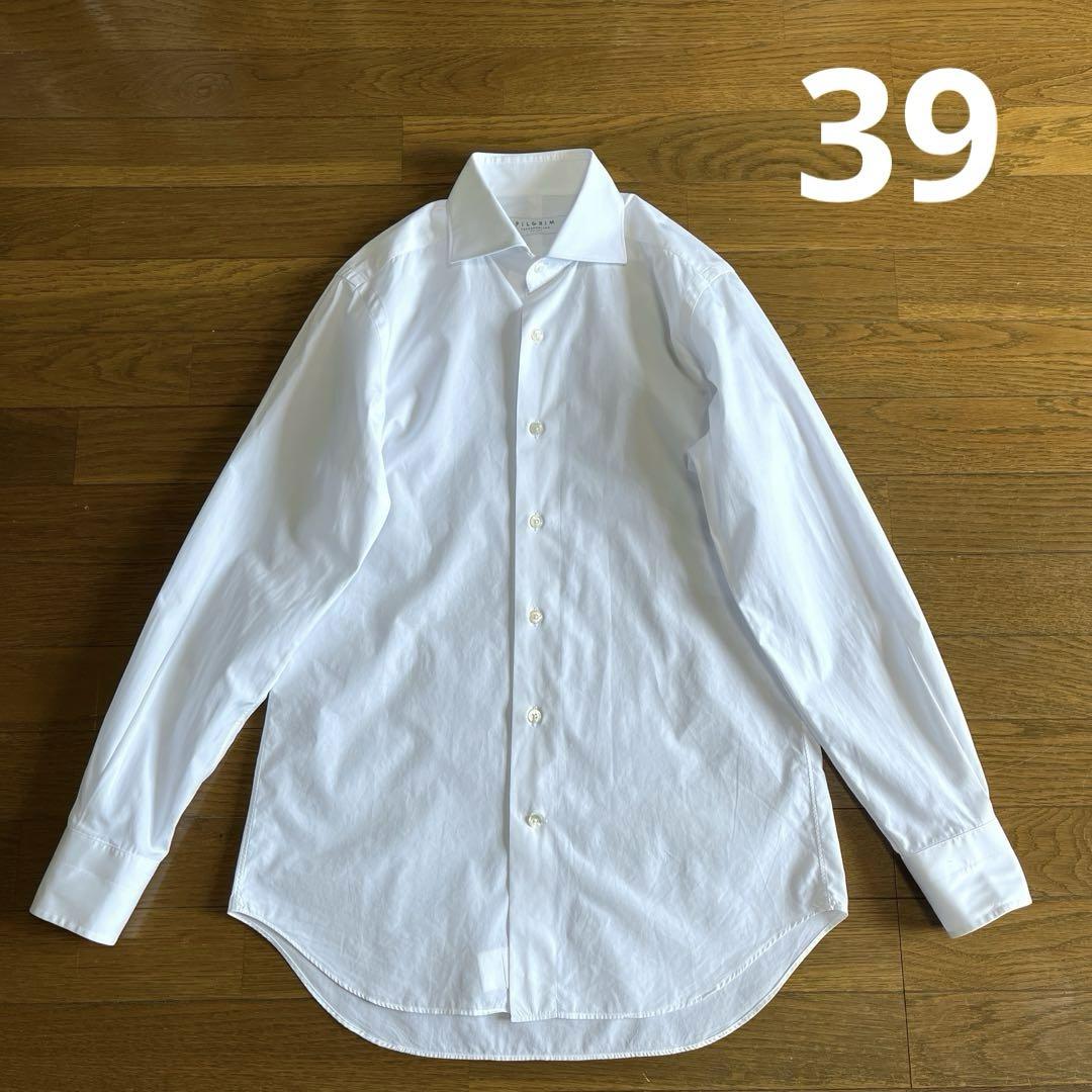 Tomorrowland Pilgrim Wide Collar Cotton Shirt White 39