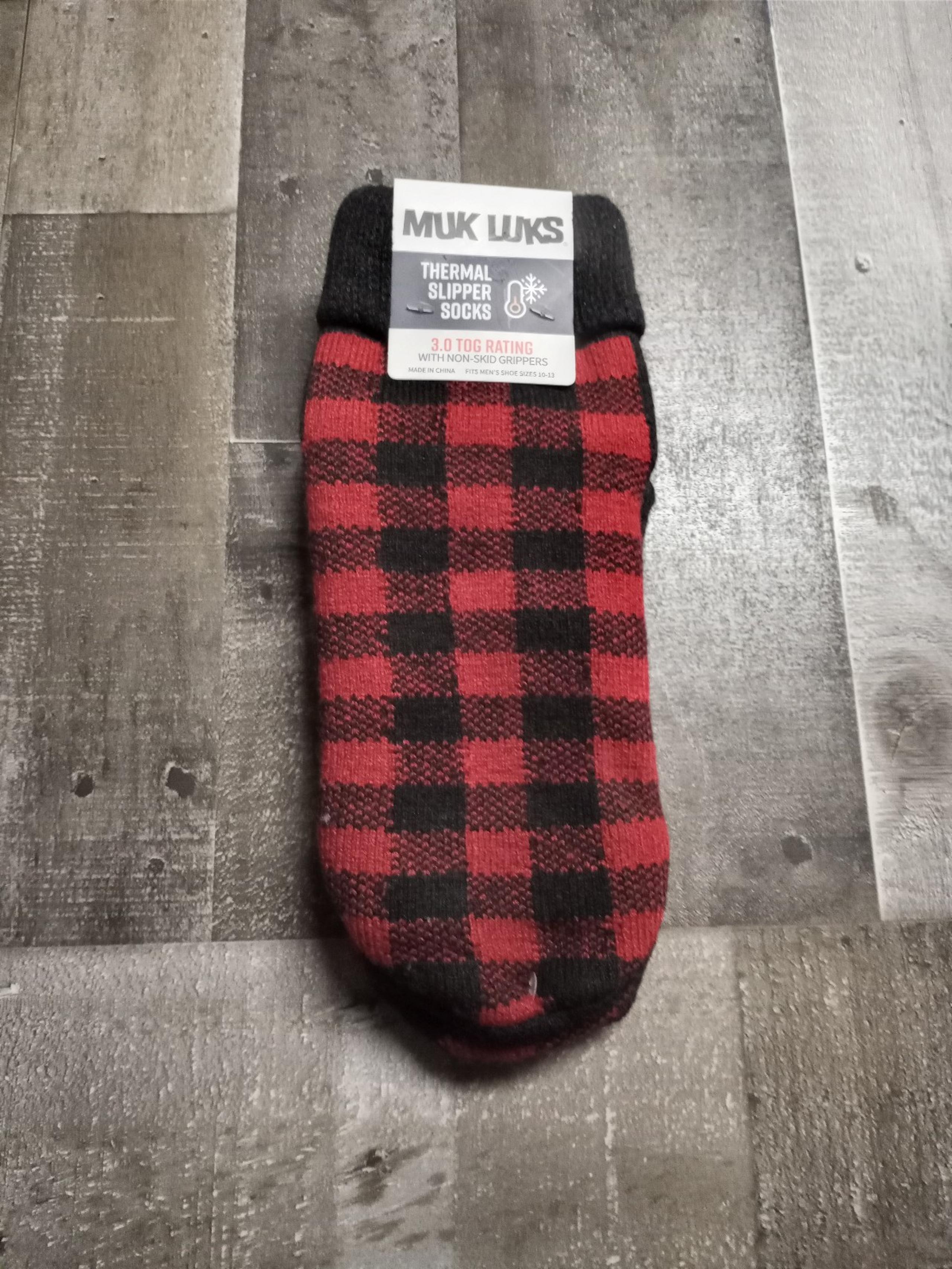 Mens Muk Luks Thermal Gripper Socks