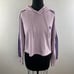 ADIDAS Purple Cotton Trefoil Logo Long Sleeve Pullover Cropped Hoodie Size M NEW