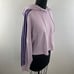 ADIDAS Purple Cotton Trefoil Logo Long Sleeve Pullover Cropped Hoodie Size M NEW