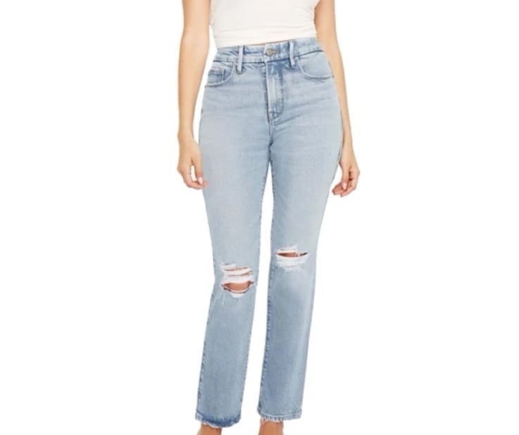 Good American Soft-Tech Good Legs Straight Jean