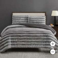 Frye Faux Fur 4 Piece comforter Queen set