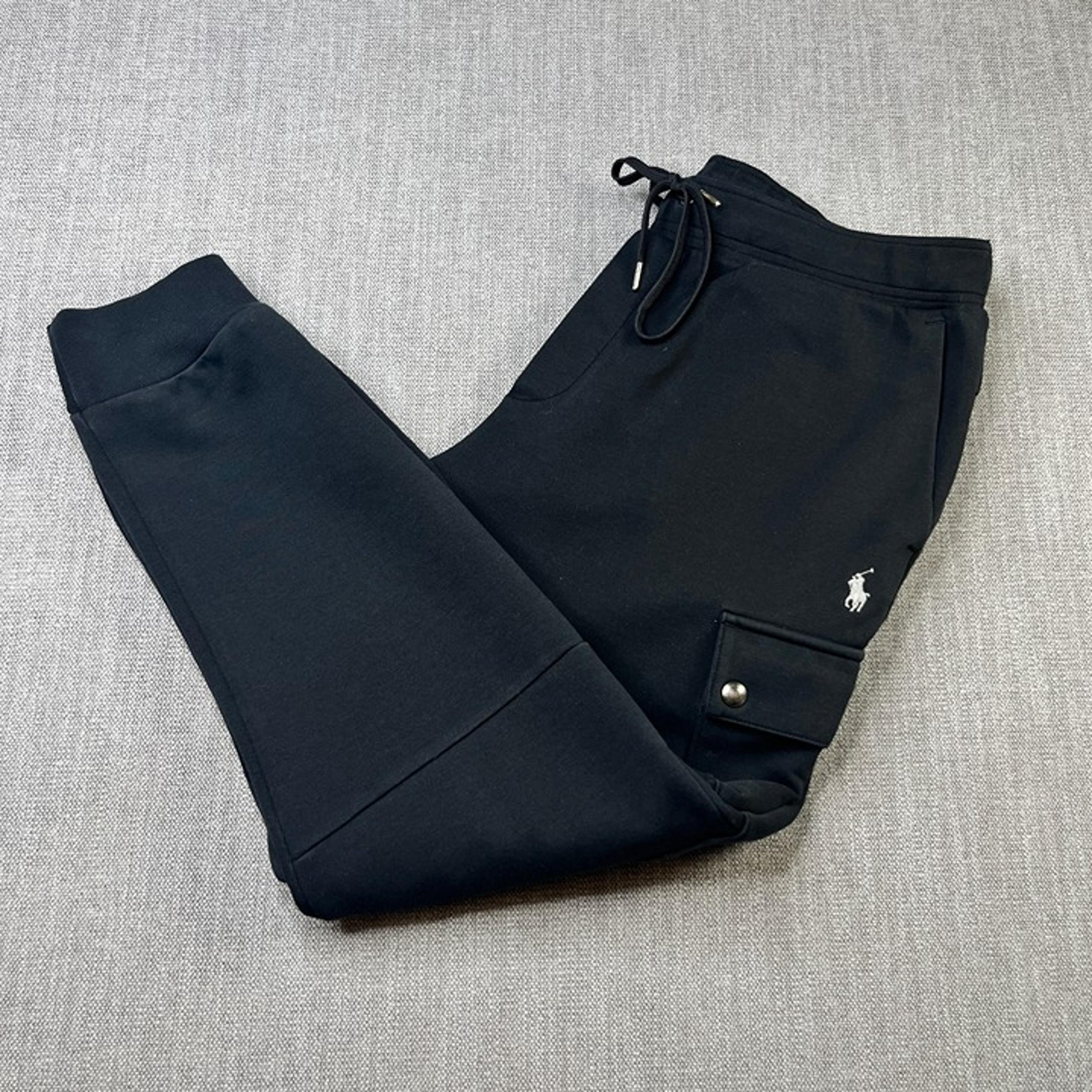 Polo Ralph Lauren Performance Cargo Joggers Mens L Black Athletic Sweatpants