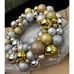 17 Illuminated Ornament Wreath by Valerie Parr Hill QVC Metallic Brand New! NIB