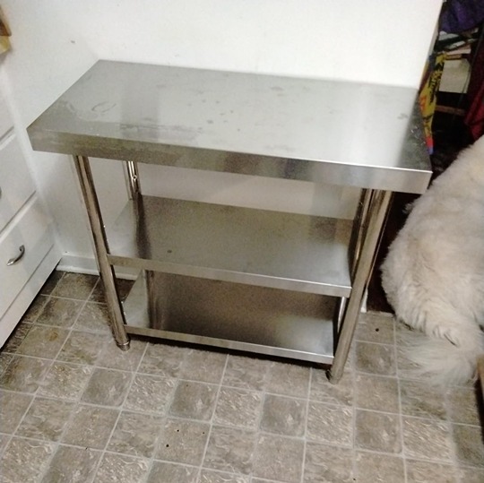 Outdoor Food Prep Table, 24x14x33 in Commercial Stainless Steel Table