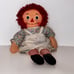 RARE Vintage ORIGINAL 1960's Knickerbocker 17” Raggedy Ann Doll Button Eyes.