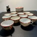 Kutani Vintage 1950s Hand Painted Geisha Eggshell Bone China 12 Cups 15 Saucers