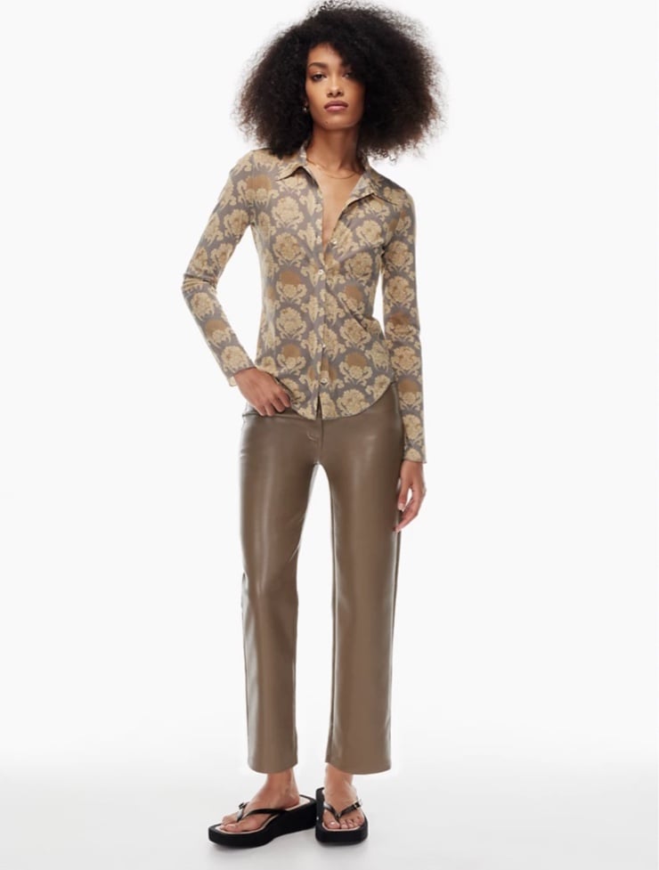 NWT Aritiza Wilfred Melina leather pants Cropped