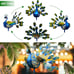 Peacock Garden Decor Outdoor Solar Lights Pathway Stake Metal Lights Garden Deco