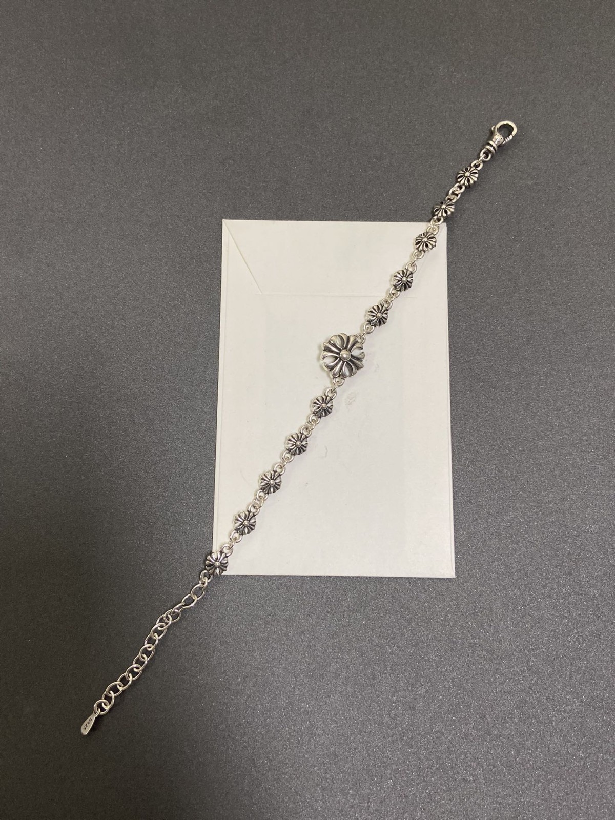 Silver cross bracelet