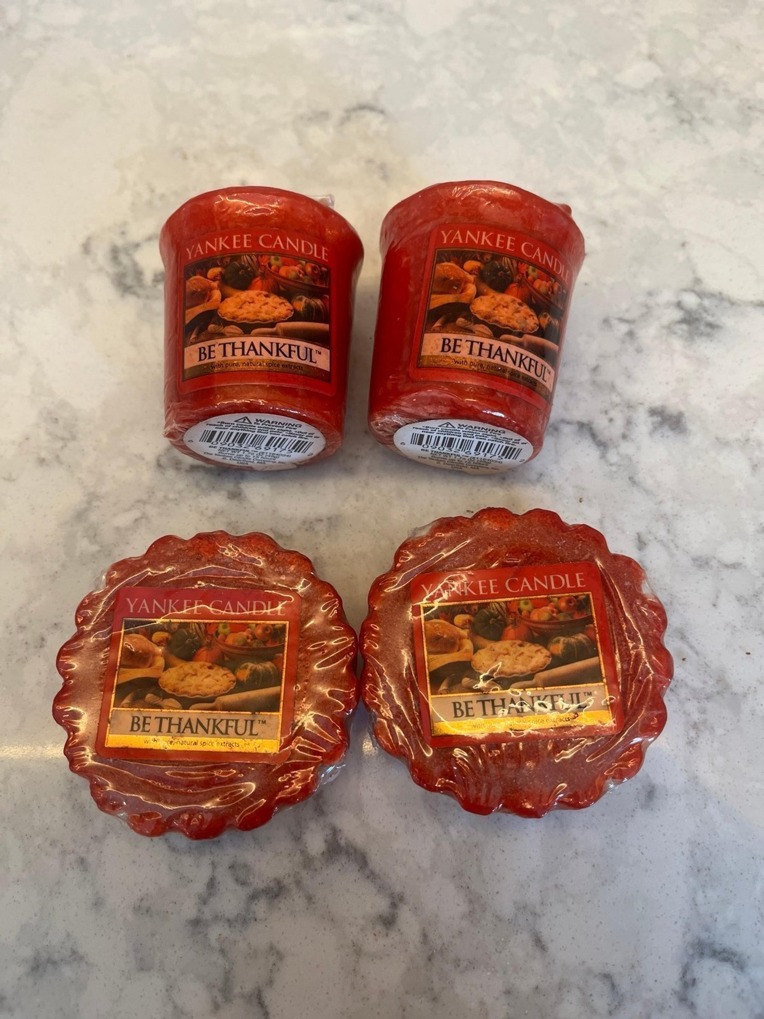 Yankee Candle Be Thankful Wax Melt and Votive Candle Bundle