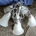 Brushed nickel, 5-arm chandelier