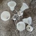 Brushed nickel, 5-arm chandelier