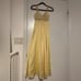 70s butter yellow and cream floral lace slip dress cottagecore fairy vintage