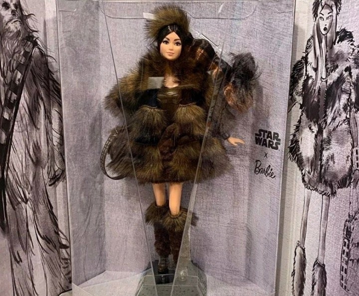 Star Wars Chewbacca barbie doll Mattel New never removed from box