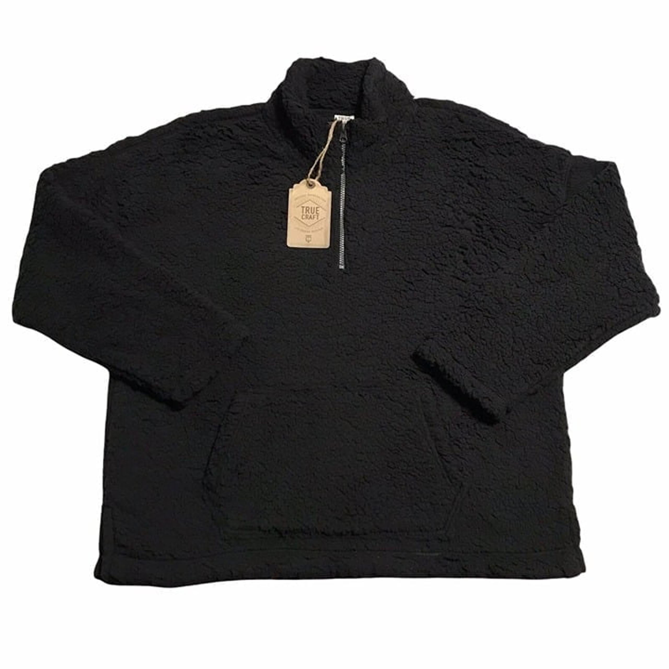 True Craft Womens Sherpa Pullover Sweater Size 2X Black Warm Stylish & Comfy
