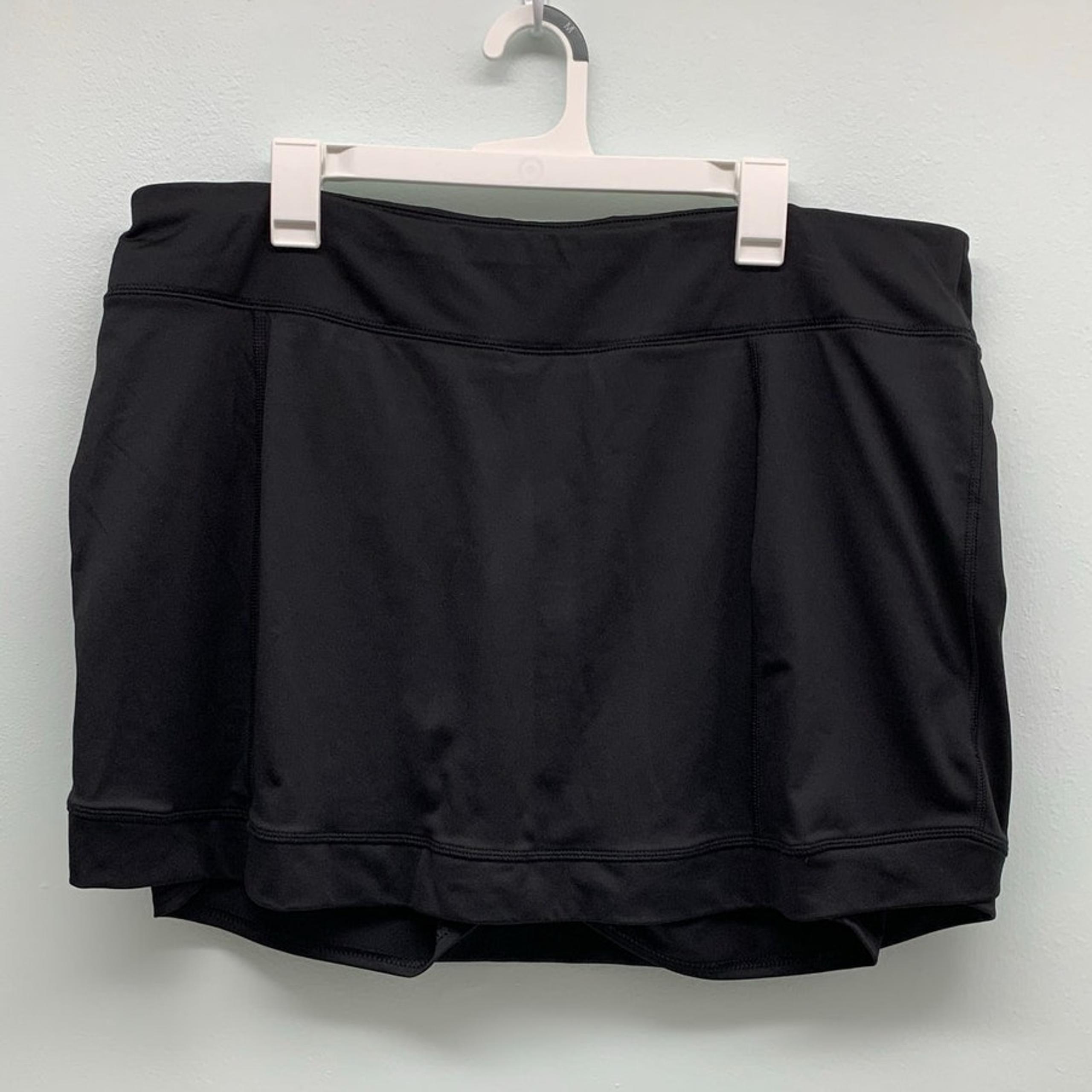 Tek Gear Dry Tek Skort w/built in Shorts Womens 2XL Black Activewear Tennis Golf