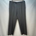 John Varvatos Bedford Black Gray Micro Plaid Flat Front 100% Wool Dress Pants Si