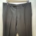 John Varvatos Bedford Black Gray Micro Plaid Flat Front 100% Wool Dress Pants Si