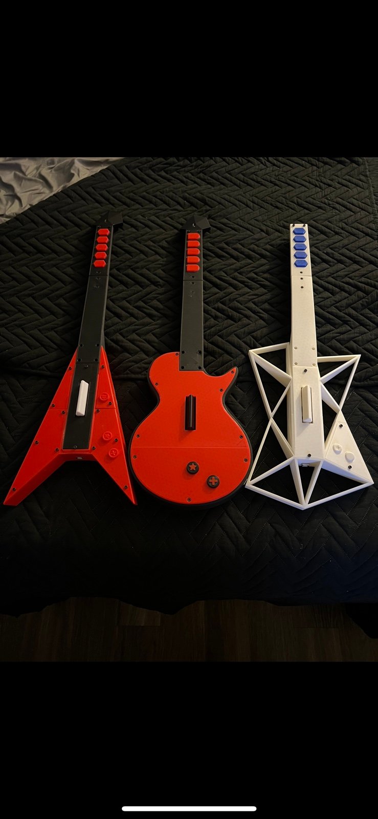 3D printed guitar hero guitars