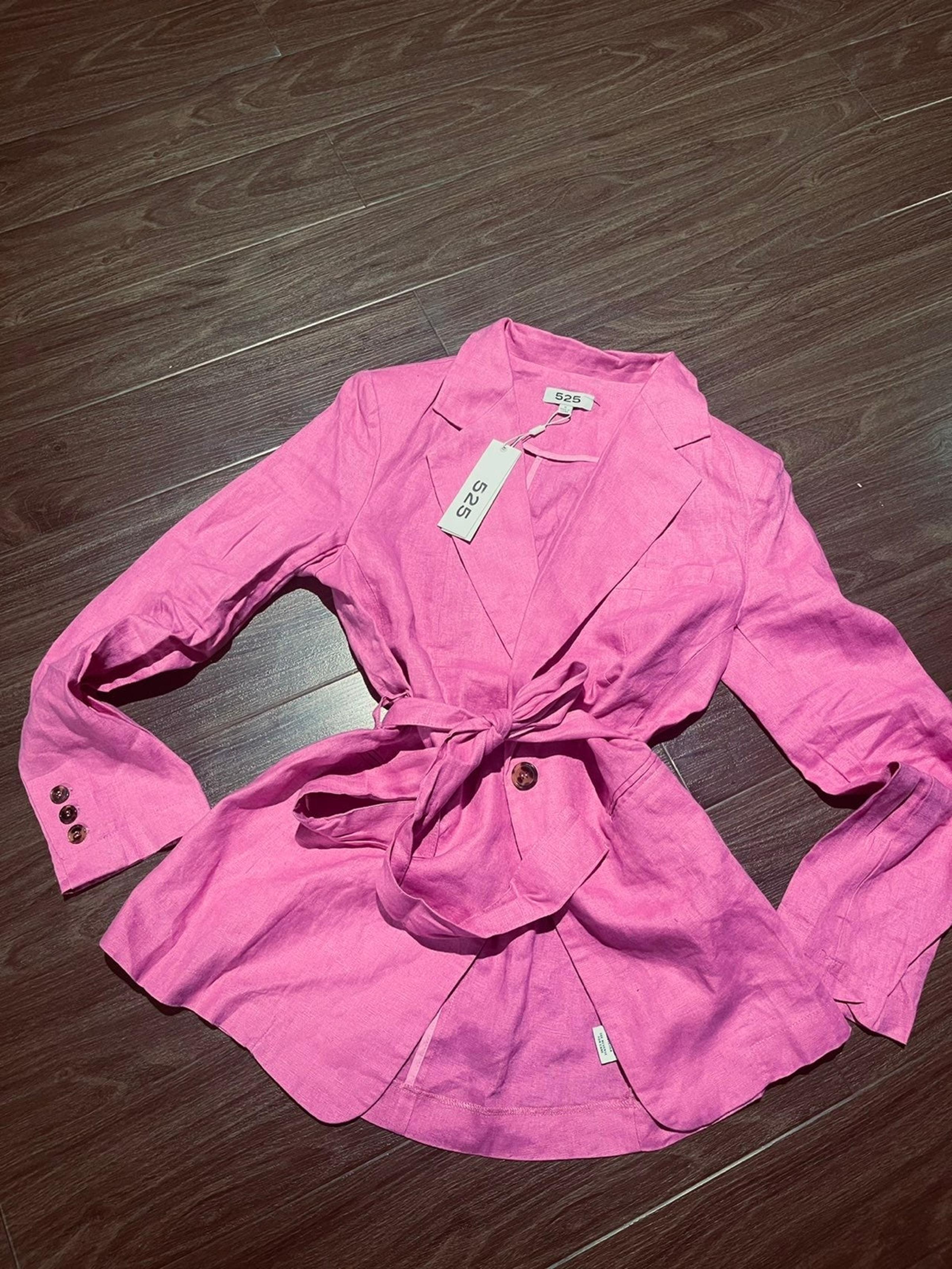 525 America hot pink linen blazer