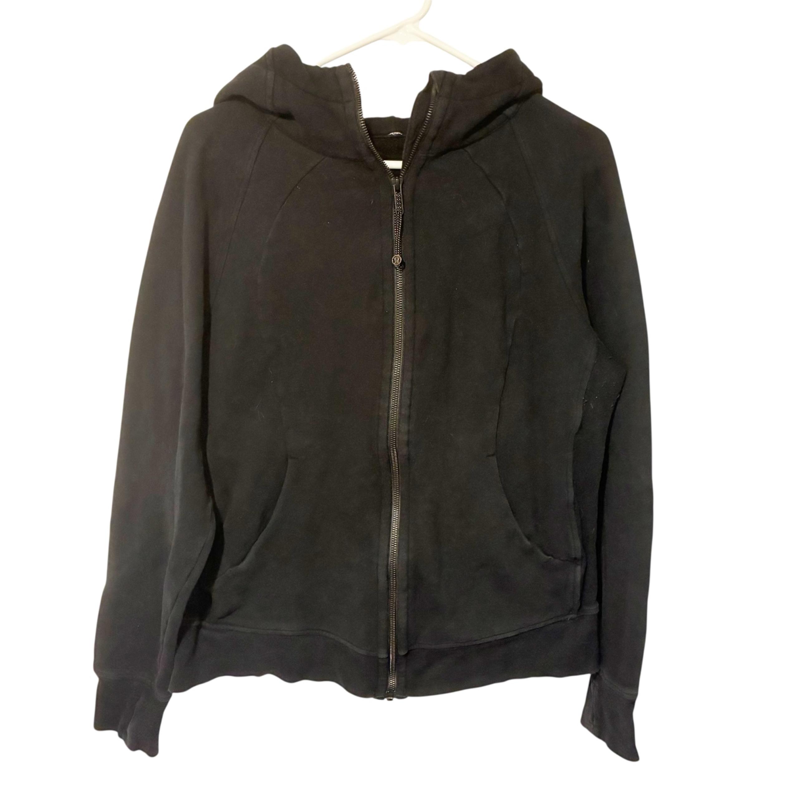 Lululemon Scuba Hoodie Women's Size 14 Black Full Zip Activewear Jacket