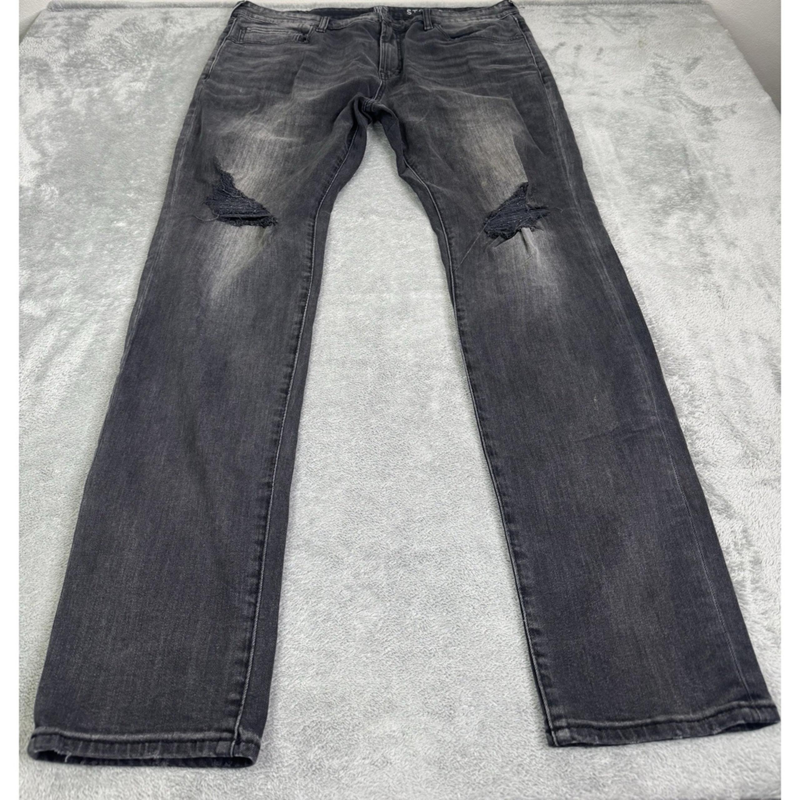 PRPS Distressed Straight Jeans Men's Size 40x32 Black