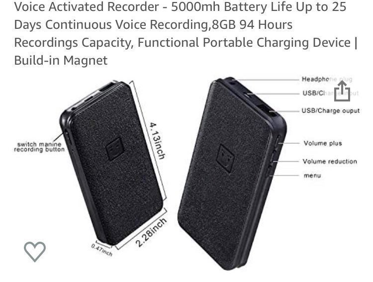 Voice recorder (voice activated) NEW