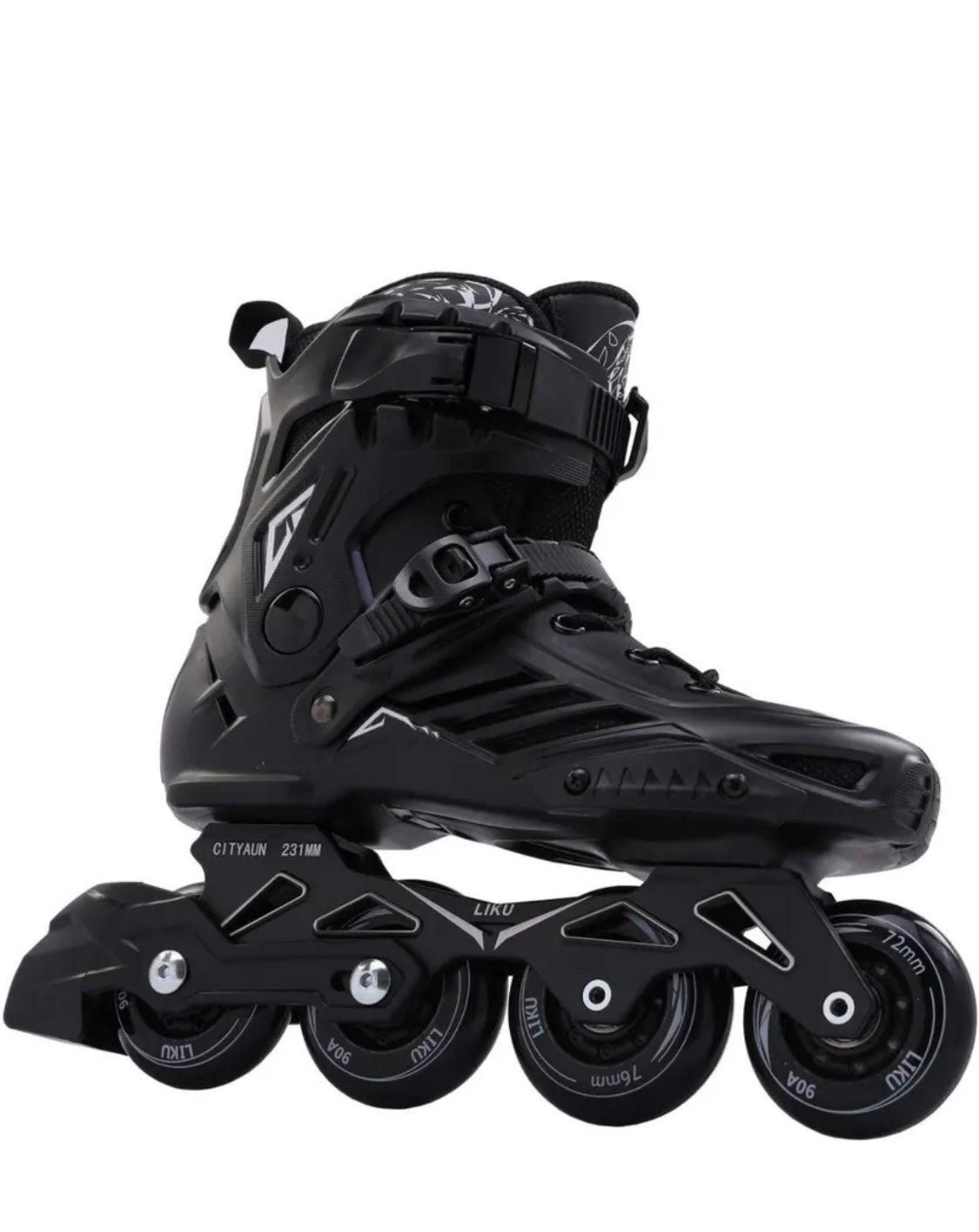 LIKU Black Professional Inline Skates Unisex SIZE Men's 8.5 / W 9.5