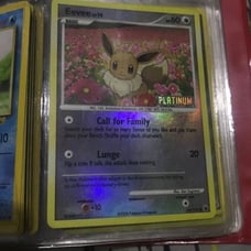 Eevee platinum Pokémon card
