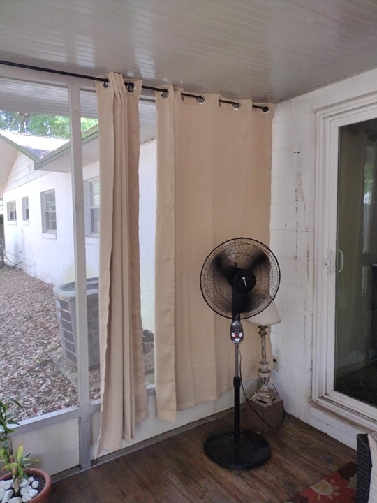 Waterproof Outdoor Curtain W52 x L84 - Grommet Top Sunlight Blocking